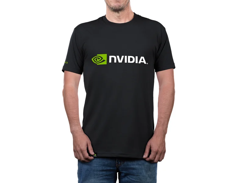 NVIDIA Logo Graphic Tee in black from the NVIDIA Merch Museum