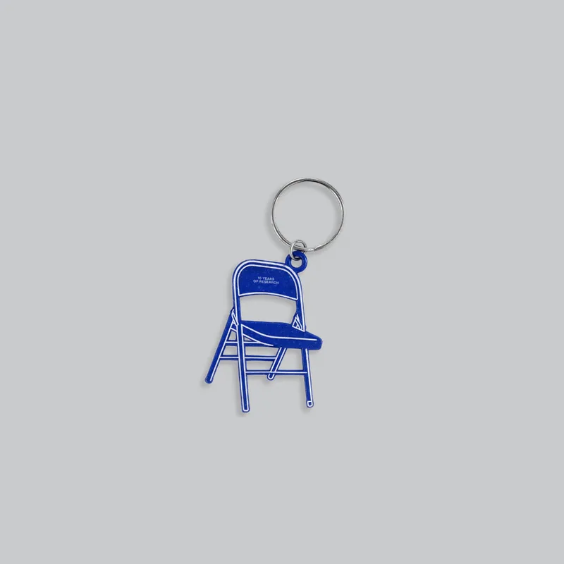 Blue Chair Keychain from the OpenAI Merch Museum