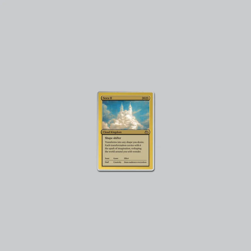 Sora 2 Collectible Card from the OpenAI Merch Museum