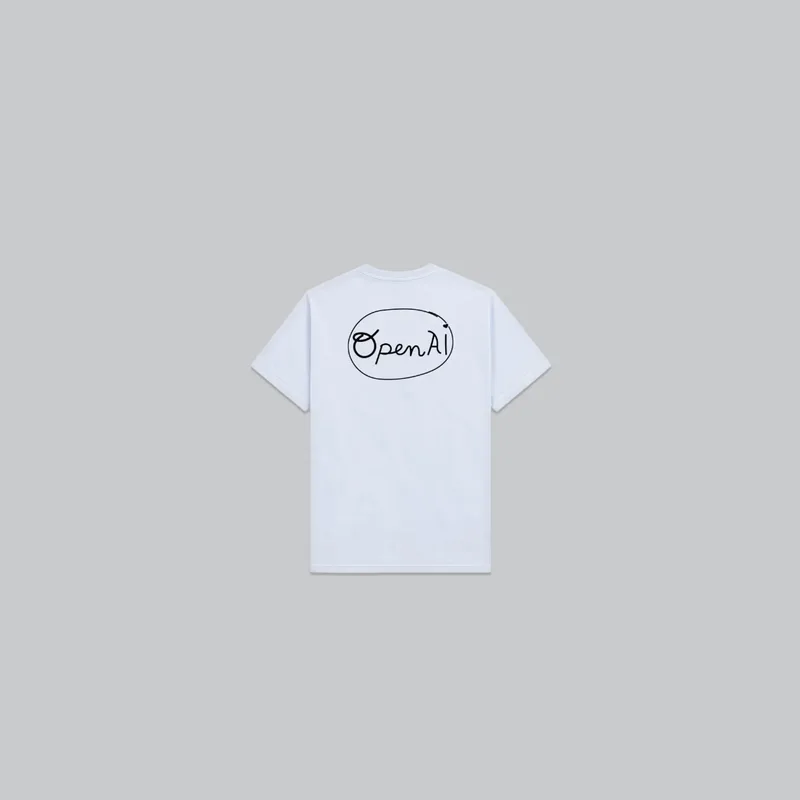 OpenAI Script Tee (Light Blue) from the OpenAI Merch Museum