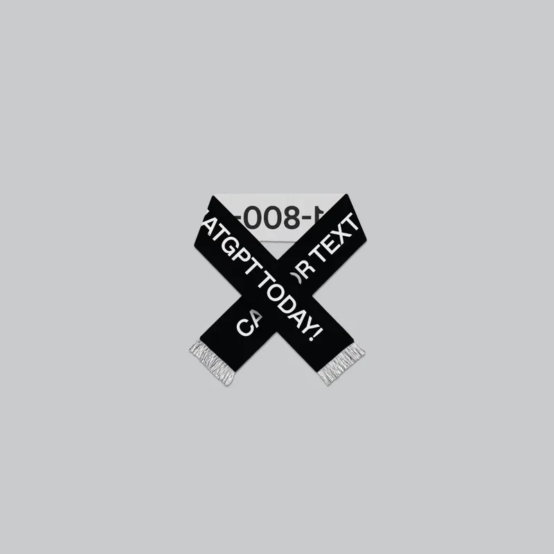 1-800-ChatGPT Scarf from the OpenAI Merch Museum