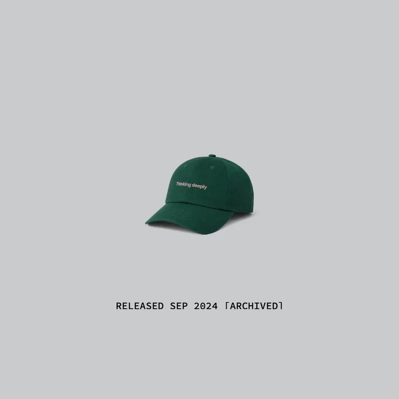 Thinking Deeply Cap from the OpenAI Merch Museum